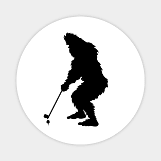 Bigfoot Playing Golf Magnet